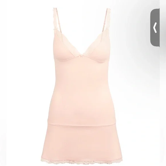 NWT SKIMS Cotton Jersey Slip Dress in Primrose - Picture 3 of 3